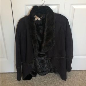 Chocolate faux fur /suede